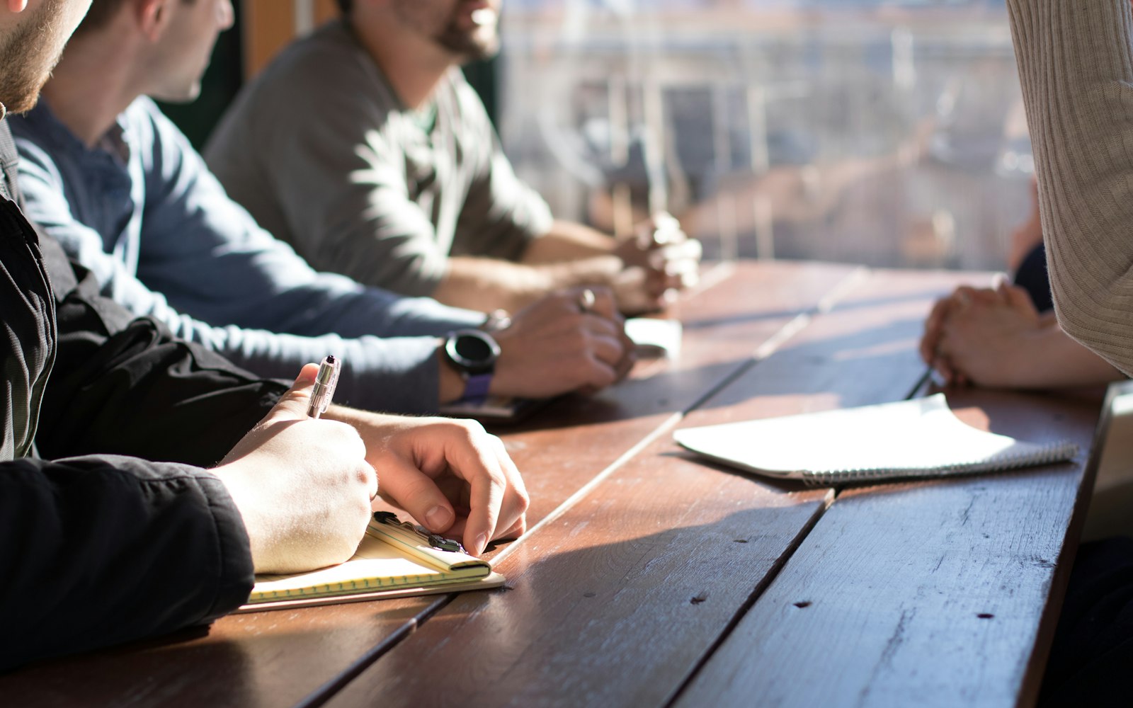Small startup team in a meeting