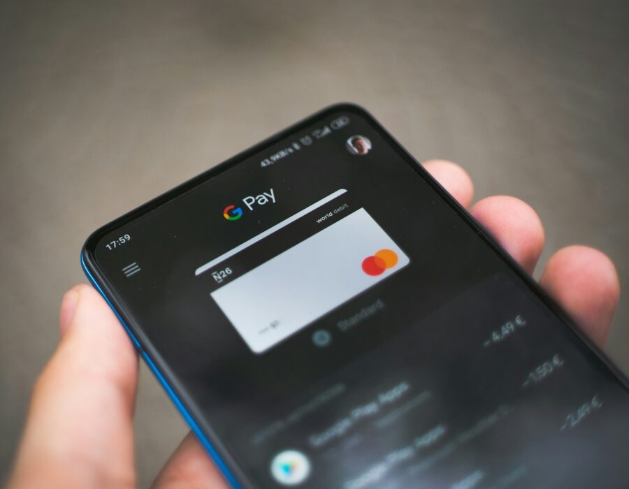 Smartphone payment app with a card